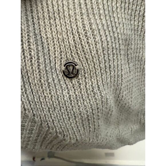 Lululemon Cabin Yogi Pullover Sweater Boolux Cashmere 10 Grey - Picture 3 of 3